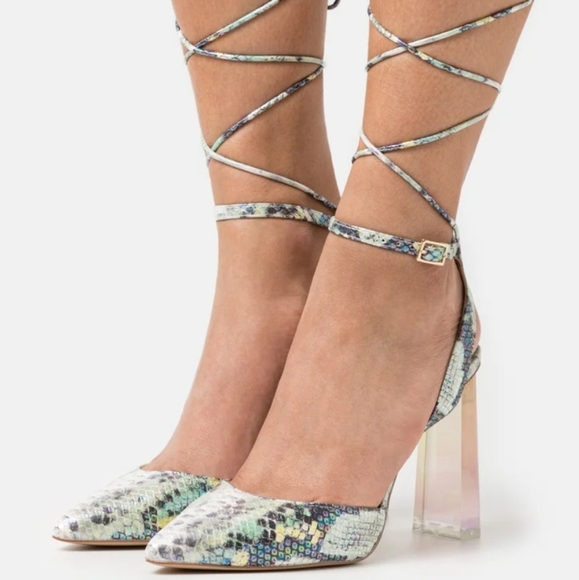 Aldo Strappy Heeled Shoes - Blocked Heels - Picture 1 of 9
